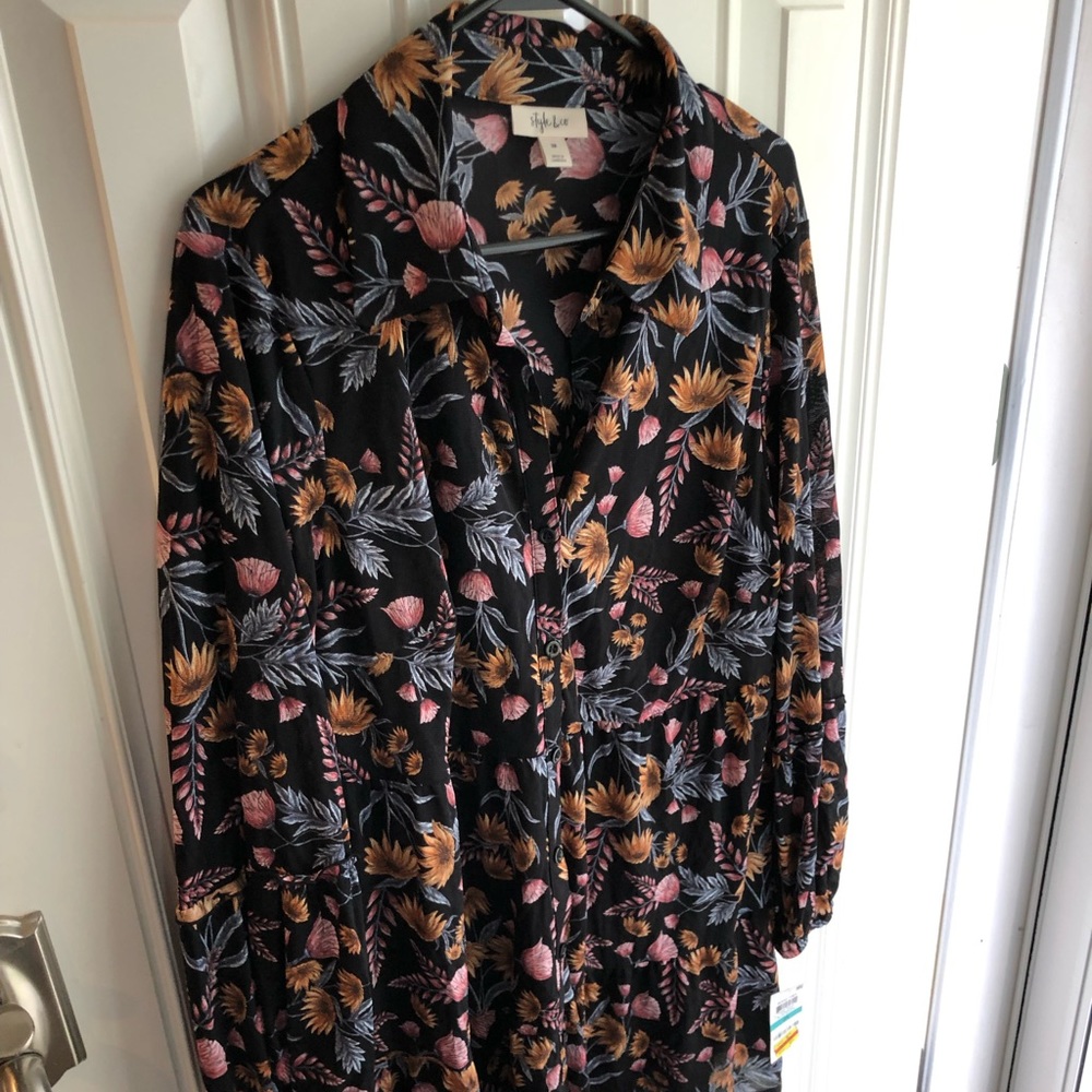 Retro- flower tunic